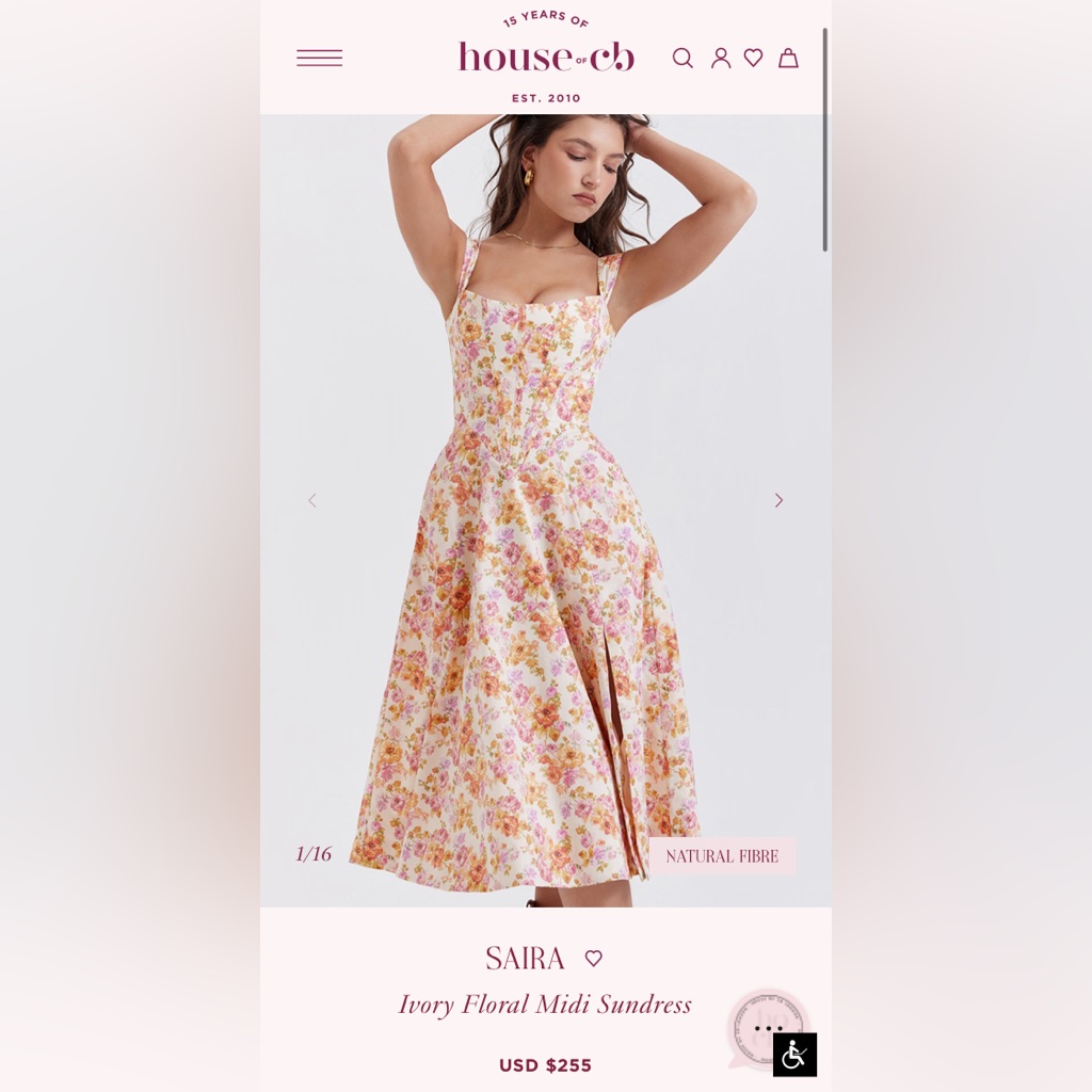 House Of Cb Floral Print Midi Dress